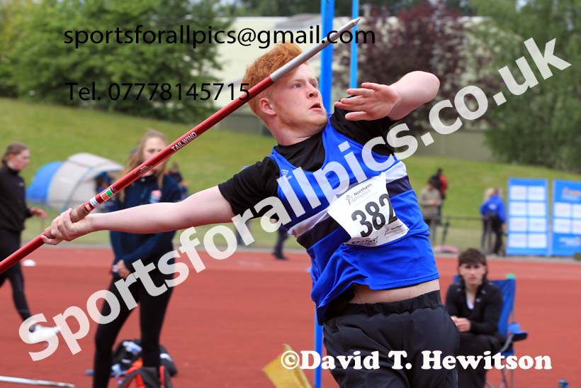 Mens under-20s javelin, 2022 Northern Senior and Under-20 Champs., Wavertree Athletics Centre, Liverpool. Photo: David T. Hewitson/Sports for All Pics